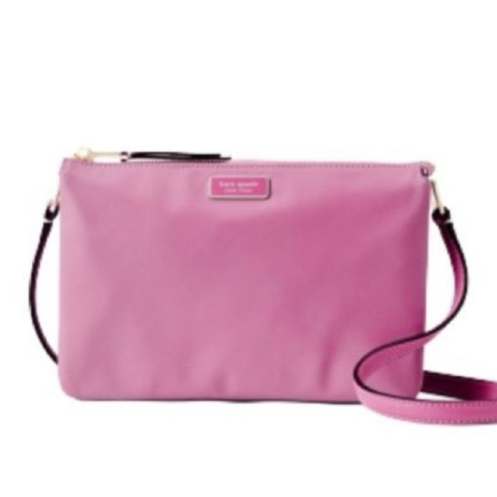 Kate Spade Pink Crossbody Bag with Glossy Finish